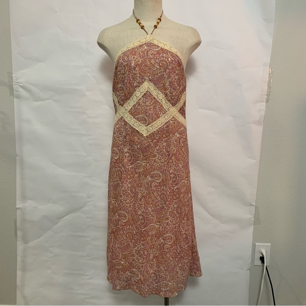 VINTAGE womens halter dress 90s
